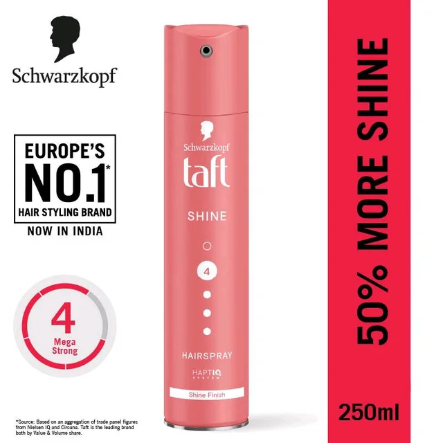 Schwarzkopf TAFT Shine Hair SprayDiamond Luminizer Formula Hold 4
(250ml)
