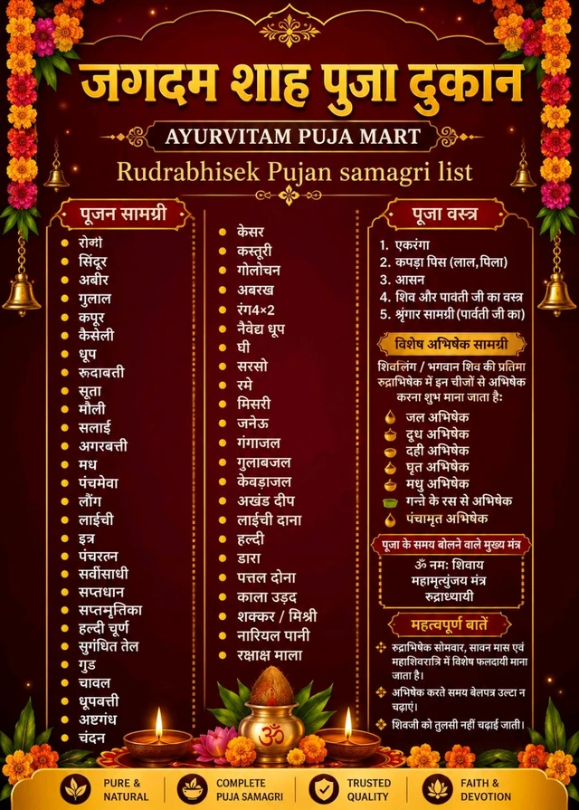 Rudrabhishek Puja Kit - General