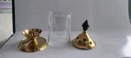 Golden Glass Akhand Diya - Small