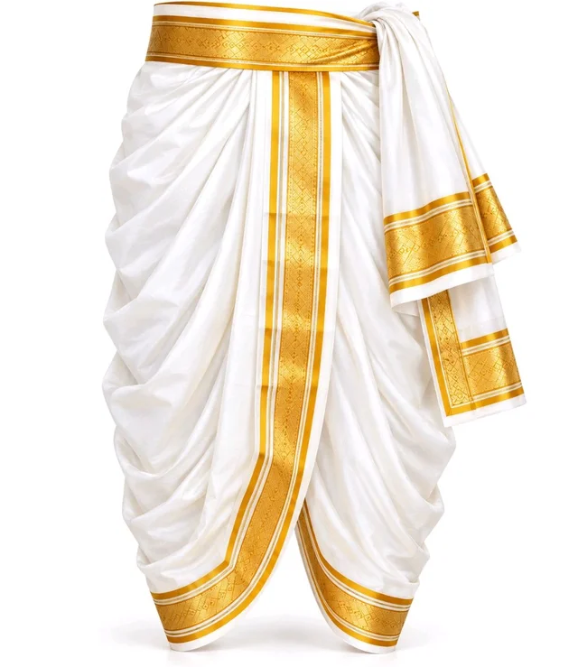 Dhoti/धोती - White