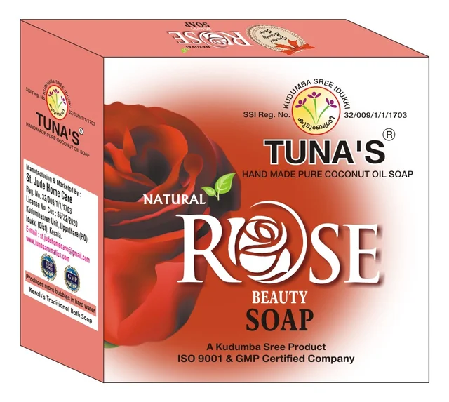 Tuna's® Tunas Rose Soap - 100Gm, Rose, A