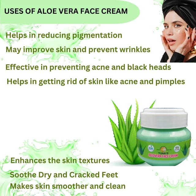 Tuna's® Tunas Aloe Vera Face Cream - 100gm