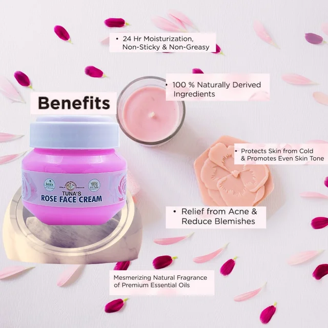 Tuna's® Tunas Rose Face Cream - 100gm