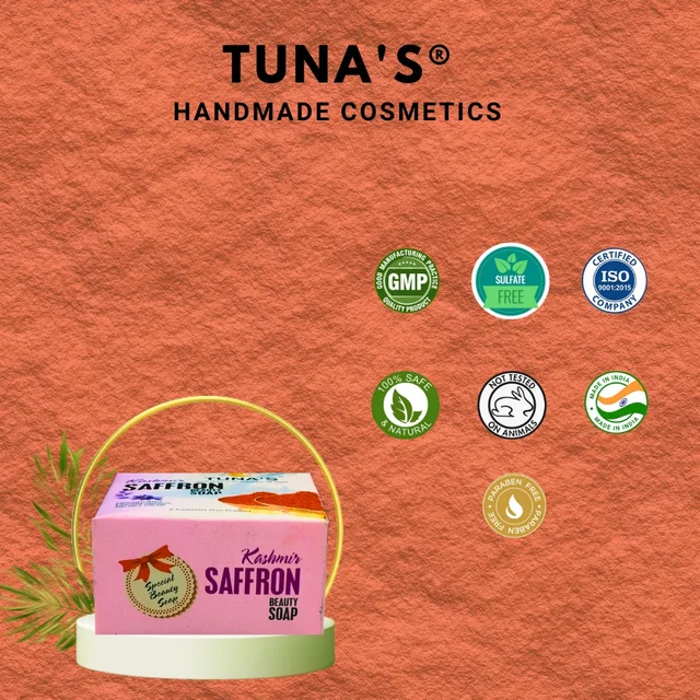 Tuna's® Tunas Saffron Soap - 100Gm, Saffron, A