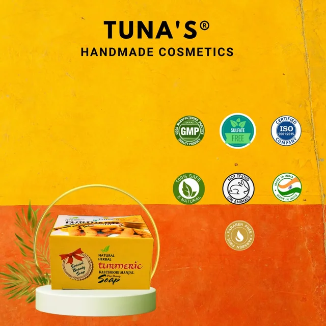 Tuna's® Tunas Turmeric Soap - 100Gm, Turmeric, A