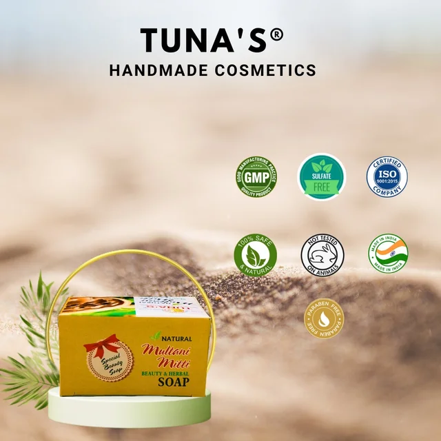 Tuna's® Tunas Multani Mitti Herbal Infused Soap Pack of 4 - 100Gm*4, Multanimitti