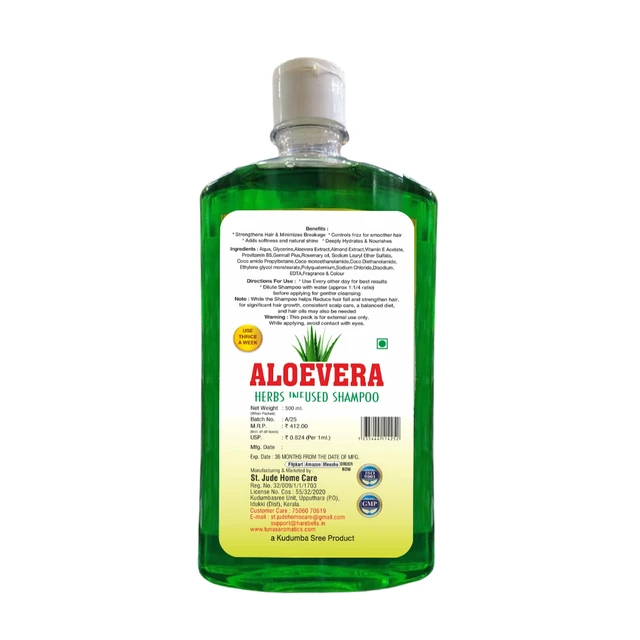 Tuna's® Herbs Infused Aloevera Shampoo | Helps to Reduce Hair Breakage | SLS PARABEN FREE - 500ML