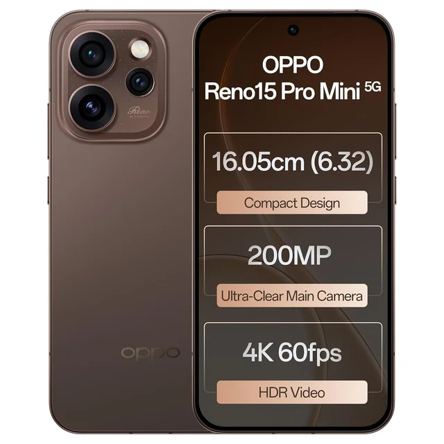 Oppo Reno15Pro mini 5G (Cocoa Brown, 12GB RAM, 256GB Storage)