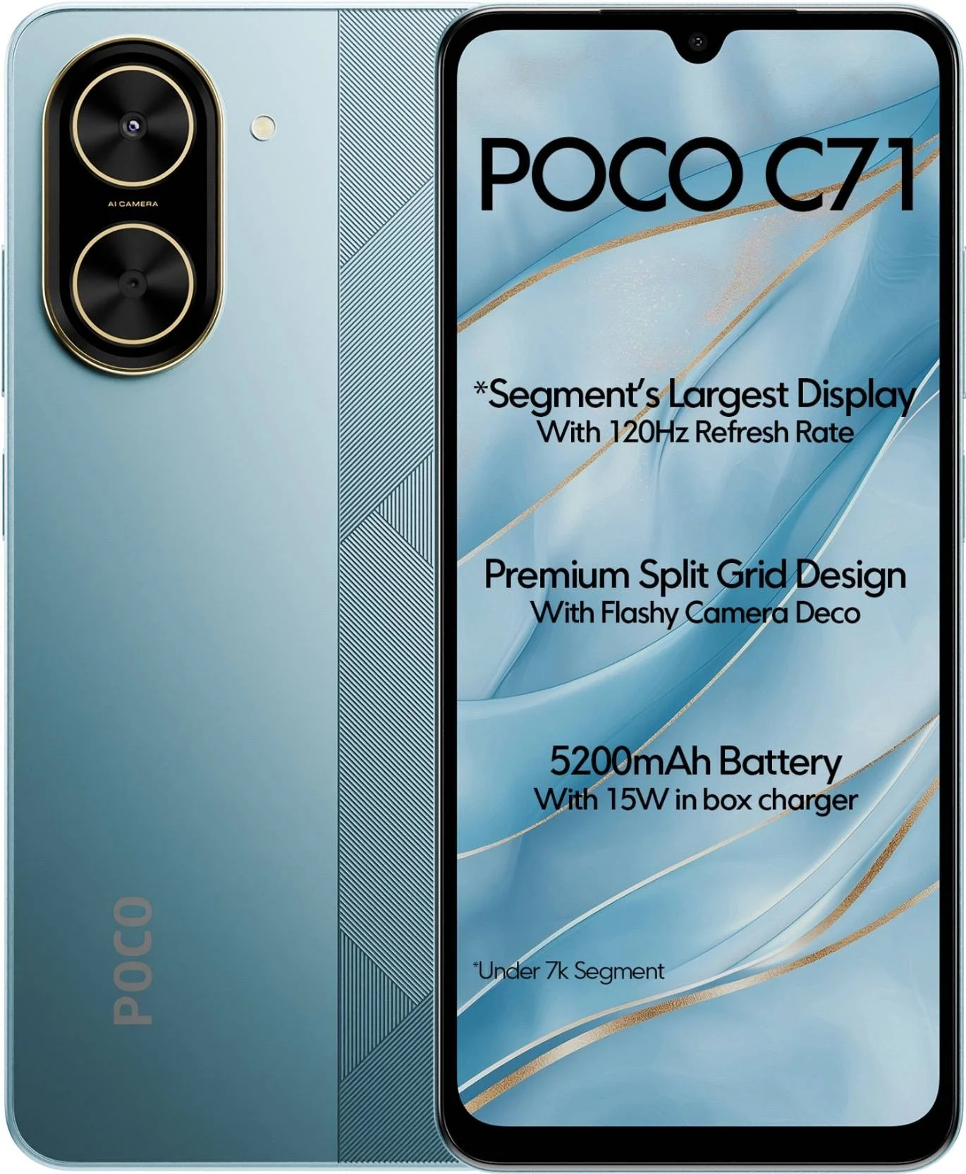 POCO C71 (Cool Blue, 64 GB) (4 GB RAM)
