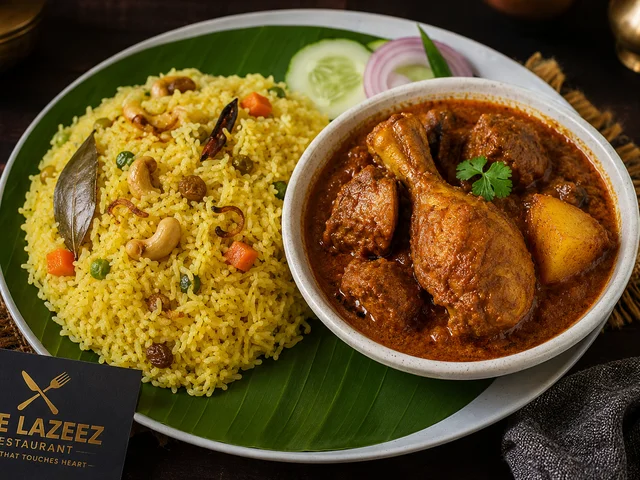 Basanti Pulao & Chicken Kosa Combo