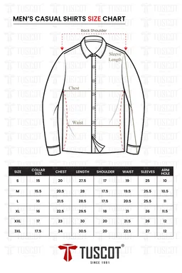 TUSCOT Men's Multicoloured Casual Cotton Shirt with Long Sleeves and Checked Pattern TT-CS1003 - MEDIUM