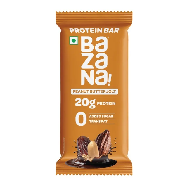 Bazana Foods Pvt Ltd Bazana Peanut Butter Jolt Protein Bar - 66g