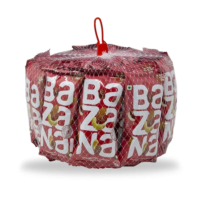 BAZANA Bazana Cranberry Fusion Trail Mix Snacks: Healthy and Tasty Mixed Dry Fruits|15 Packs,19g Each