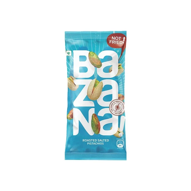 BAZANA Bazana Roasted Salted Pistachios|(15 Packs,18gm each)