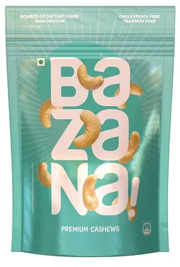BAZANA Bazana 100% California Raw Almonds & Premium Cashews Combo Pack|200g Pack of 2
