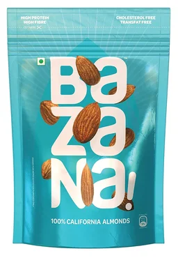 BAZANA Bazana 100% California Raw Almonds & Premium Cashews Combo Pack|200g Pack of 2