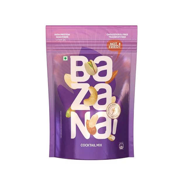 BAZANA Premium Cocktail Mix with Almonds, Cashews, Pistachios and Peanuts | 170g