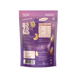 BAZANA Premium Cocktail Mix with Almonds, Cashews, Pistachios and Peanuts | 170g