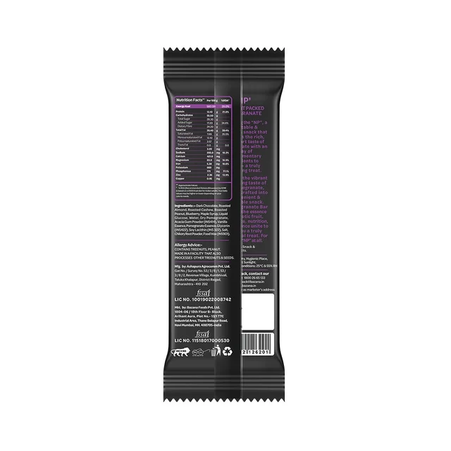 BAZANA Bazana Nutrient Packed Pomegranate (NP) Energy Bars | 38g x 12 Bars