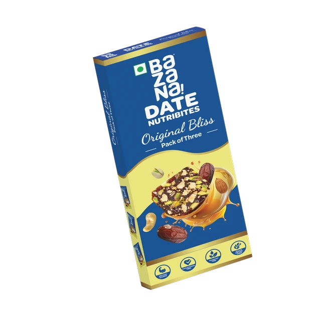 Bazana Foods Pvt Ltd Bazana Date Nutribites | Pack of 3 - Classic | 60g