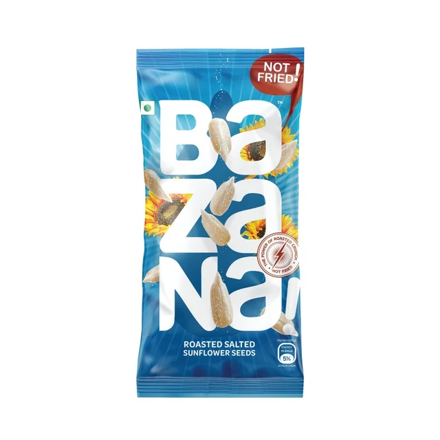 BAZANA Bazana Roasted Salted Sunflower Seeds(576g)|Surajmukhi ke beej | Roasted Salted Seeds Total 24 packs, 24g each pack