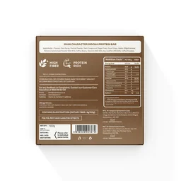 Bazana Foods Pvt Ltd Bazana Main Character Mocha Protein Bars - Pack of 12 (480g)
