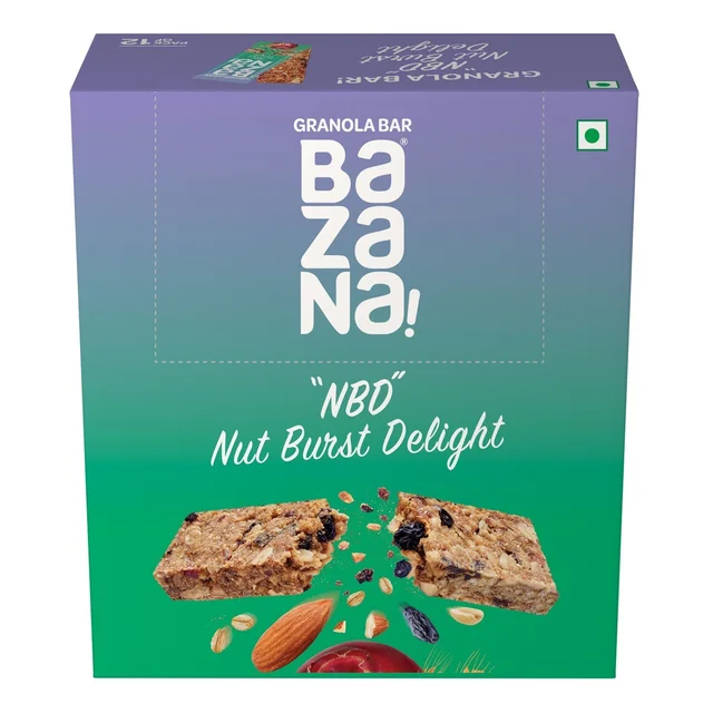 BAZANA Bazana Nut Burst Delight (NBD) Granola Bar (Pack of 12) 35g each