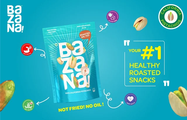 Bazana Roasted Salted Pistachios 180g Pack