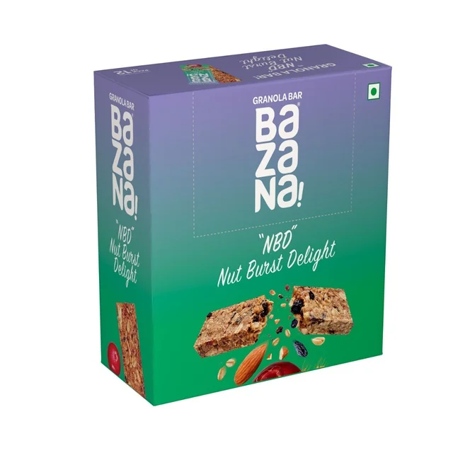 BAZANA Bazana Nut Burst Delight (NBD) Granola Bar (Pack of 12) 35g each