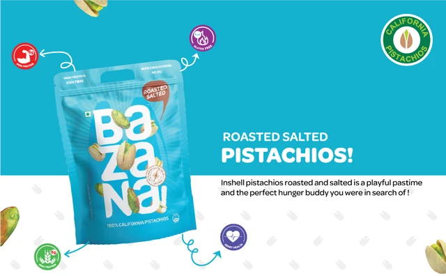 BAZANA Bazana Roasted Salted Pistachios 1kg Pack