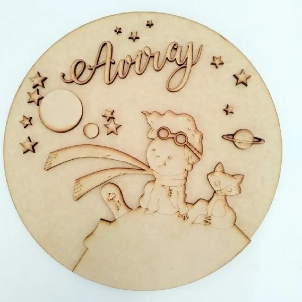 Boy in space them name board - 12 Inches, 6mm + 2.5mm