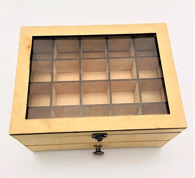 40 Slot Jewelry Box Drawer Style with Acrylic Lid