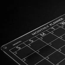 Acrylic monthly planner / acrylic planner - Black