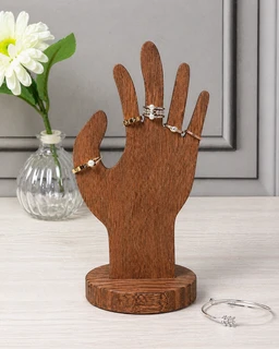 Wooden Hand Shape Jewellery Display Stand For Fingure Rings