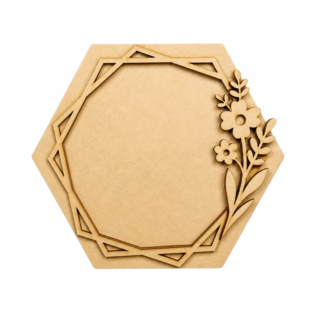 Floral Photo Magnet Hexagonal - 5 pieces