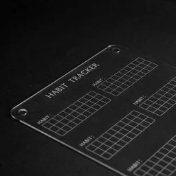 Acrylic Habit tracker / Acrylic planner - Black