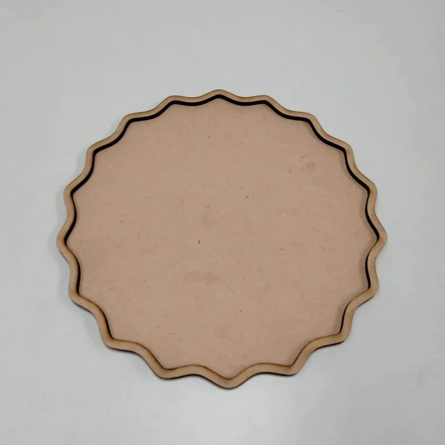 Uneven Round Coaster with border