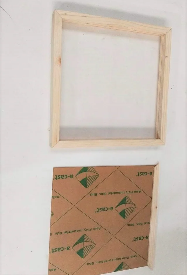 Wooden Floating frame with Acrylic Varamala Frame - 8 * 8 * 1.75 Inches