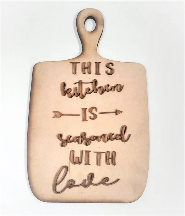 Chopping Board With Text 7 - Kitchen is seasoned