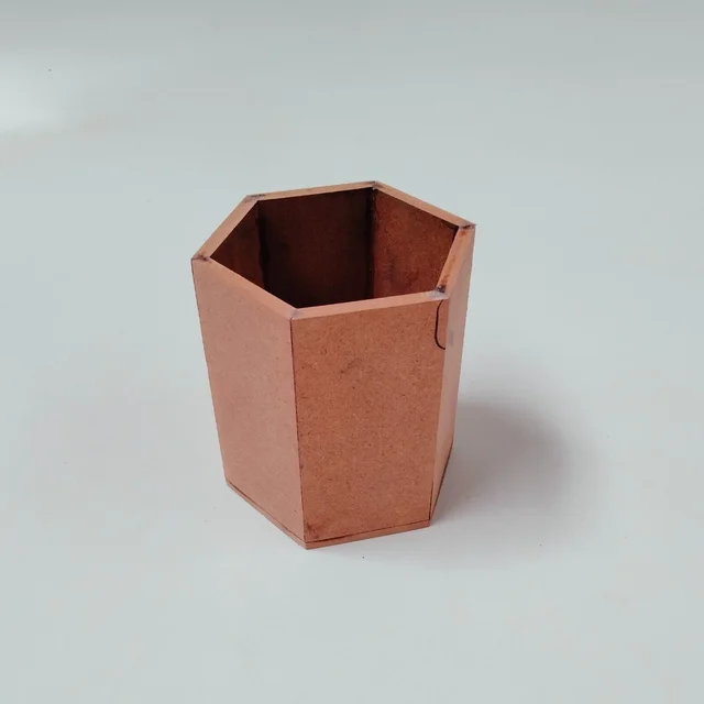 Hexagonal Pen stand - Brown, 8mm, 1000