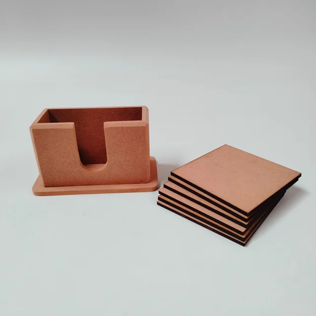 Square coaster set with Box stand - 4