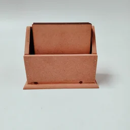 Square Coaster Set With Box Stand - 4