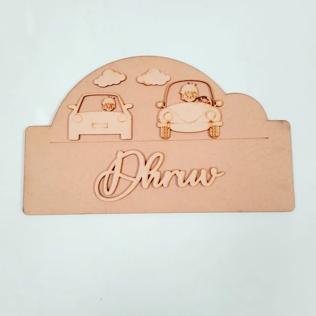 Car Themed Kids name board