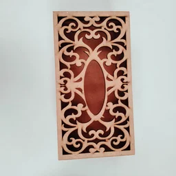Cutwork Tissue Box with Florals - 10"/5.5"/3.75", Brown, 8mm, 1000