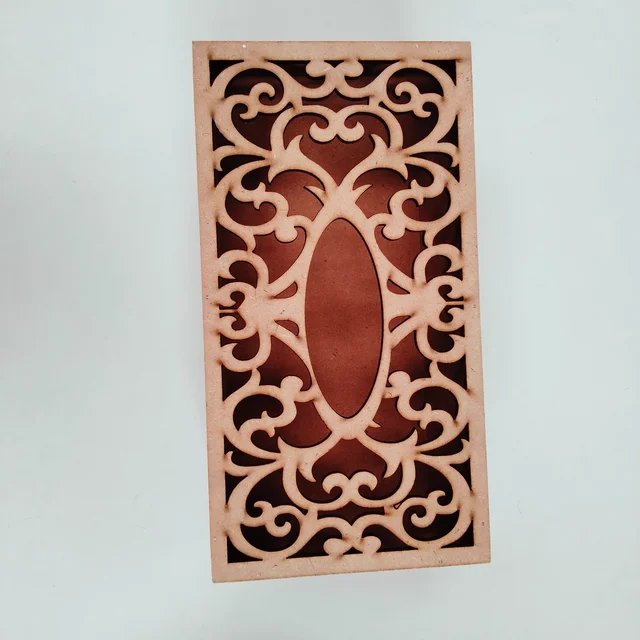 Cutwork Tissue Box with Florals - 10"/5.5"/3.75", Brown, 8mm, 1000