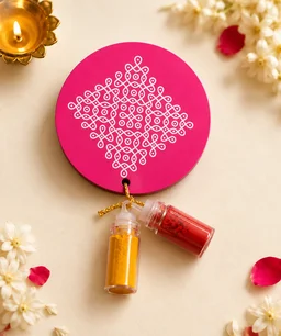 50 pcs Kolam - Haldi Kumkum, Varalakshmi Vratam, Pooja & Tambulam Return Gifts, Indian Wedding Favors, Manjal Kumkumam, Housewarming Gift - Green, 50 pcs
