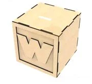 Monogram Piggy Bank A-Z - W