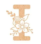 Floral Monogram G-L - 4 inches, I