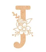 Floral Monogram G-L - 12 inches, J