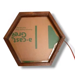Hexagon LED Teakwood Frame - 10 * 10 * 1 inches